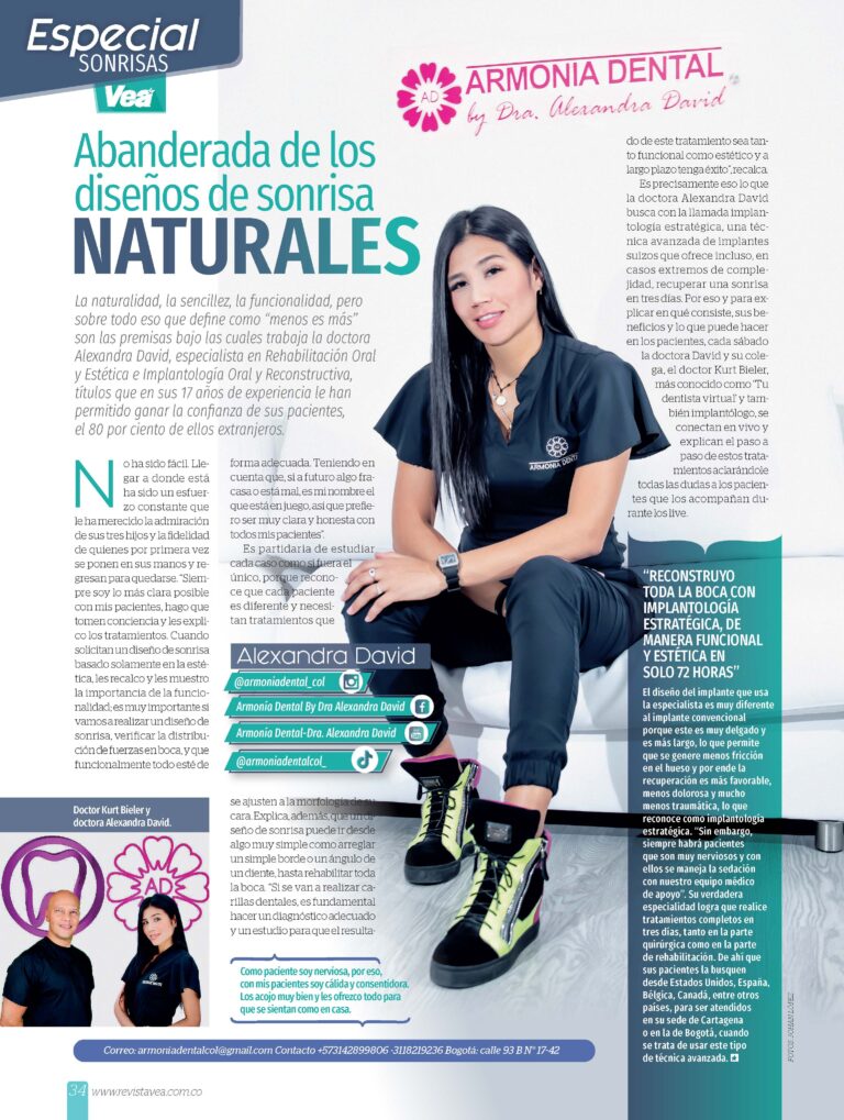 Revista Vea – Abanderada de los Diseños de Sonrisa Naturales